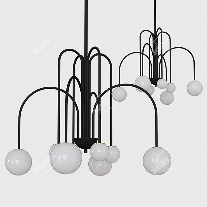 Designer Sphere Pendant Lights 3D model image 4