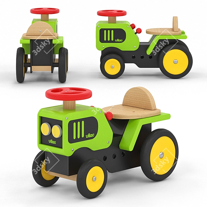 Fun Farm Ride-on Tractor 3D model image 1