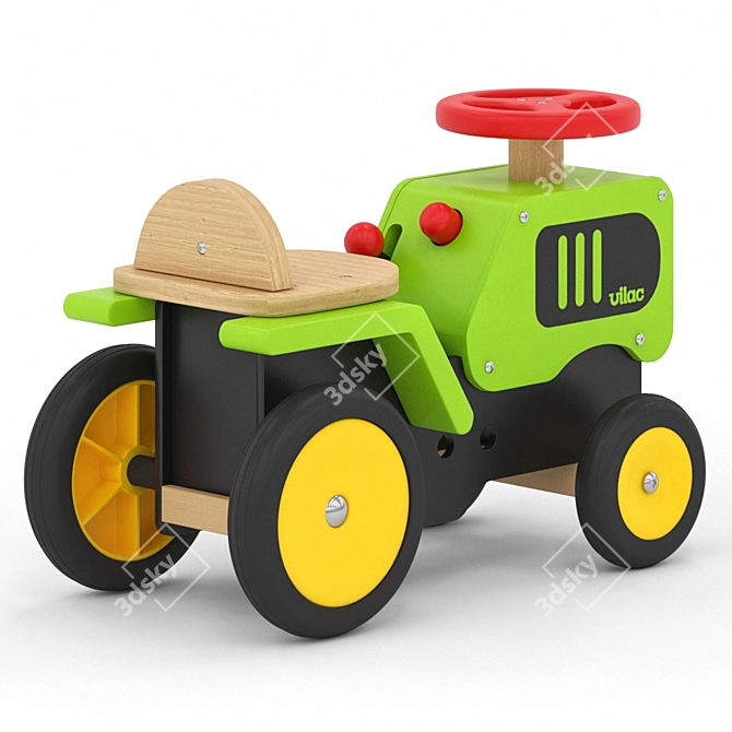 Fun Farm Ride-on Tractor 3D model image 2