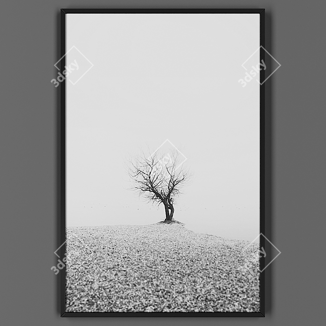 Black Framed Artwork: Picture Frame 00042-20 3D model image 1