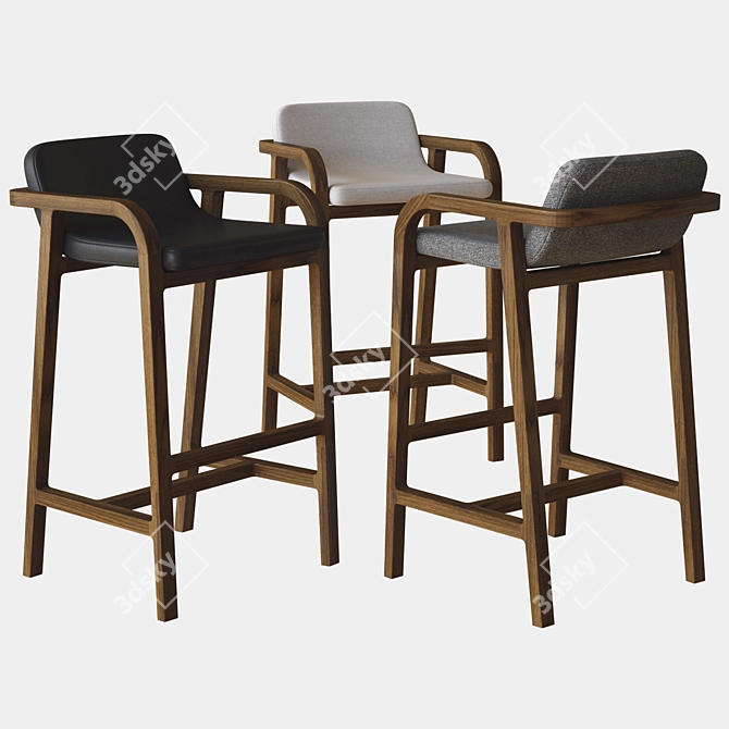 Sleek Fulgens Stool: B&B Italia 3D model image 2