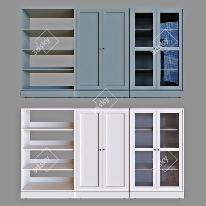 Sleek Glass Door Storage 3D model image 5