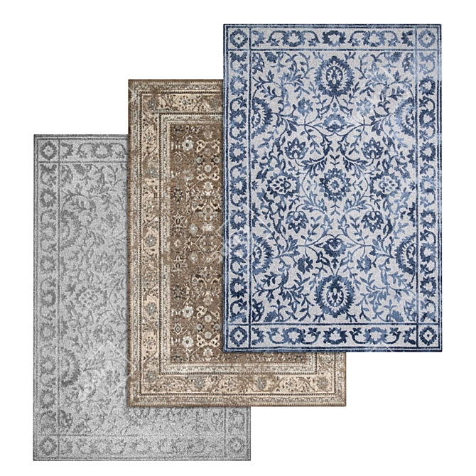 High-Quality Carpet Set 3D model image 1