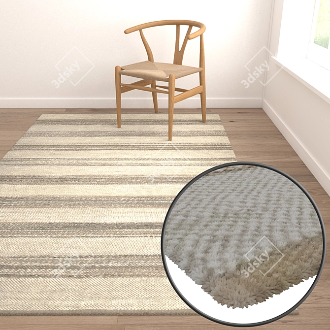 Versatile Carpets Set: High-Quality Textures, Various Render Options 3D model image 5