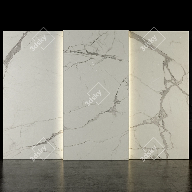 Marble Stone Set: Elegant and Durable 3D model image 1