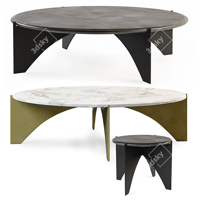 Baleno Coffee Table Collection 3D model image 1