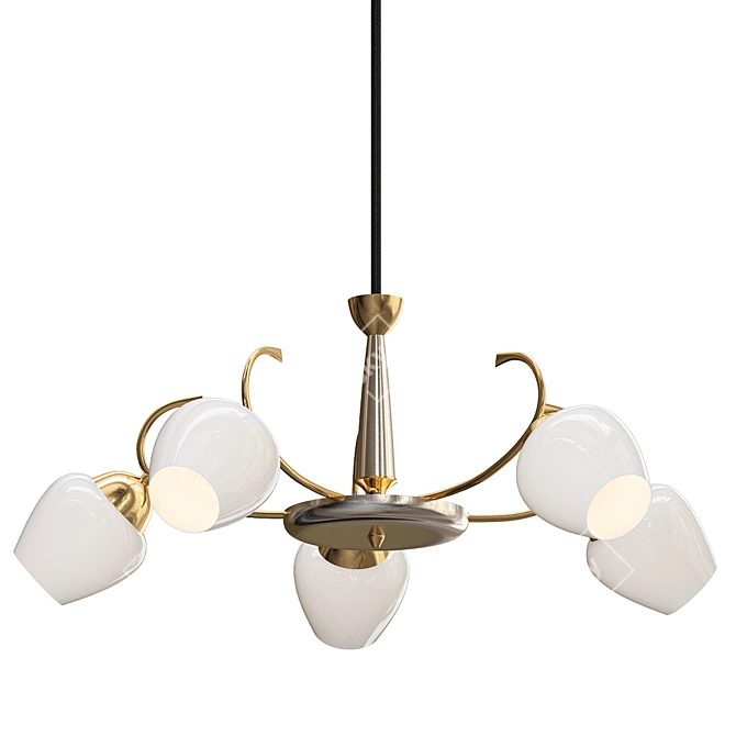 Stilnovo Vintage Italian Chandelier 3D model image 1