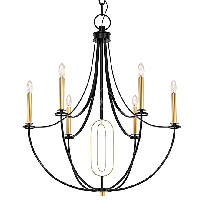 Elegant Crystal Chandelier - ELK 10515 3D model image 1