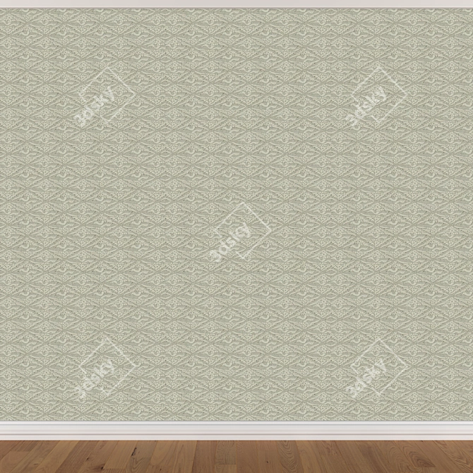 Seamless Wallpaper Set: 3 Colors 3D model image 2