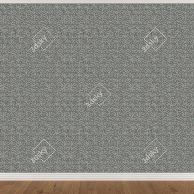 Seamless Wallpaper Set: 3 Colors 3D model image 4