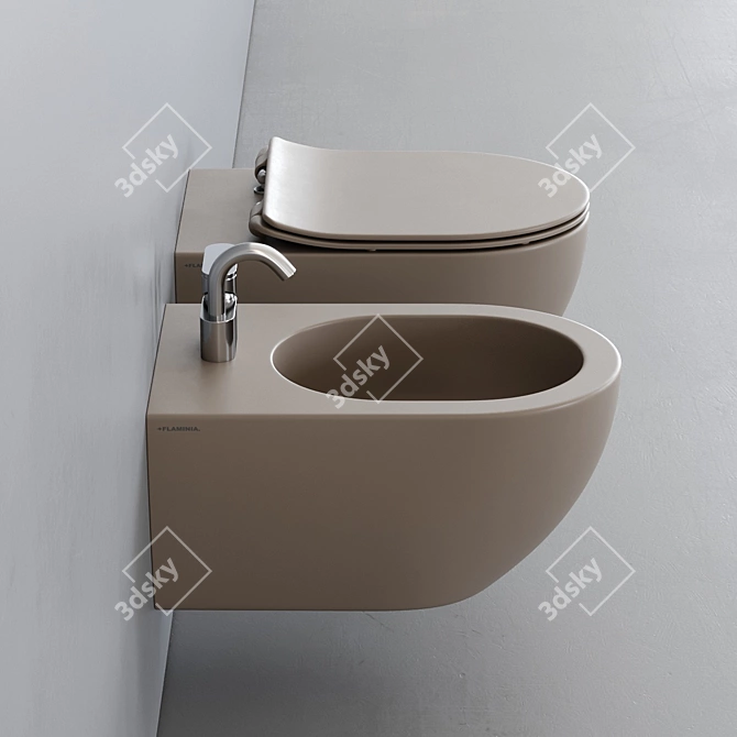 App Wall-Hung WC & Bidet 3D model image 2