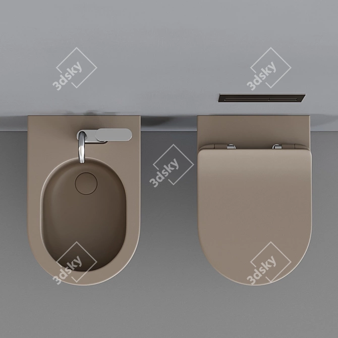 App Wall-Hung WC & Bidet 3D model image 4