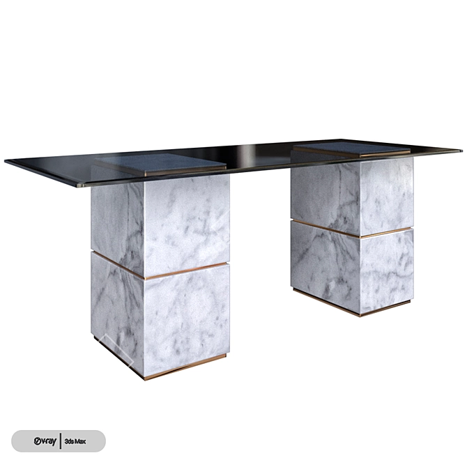 Morada Atlas Modern Table 3D model image 2