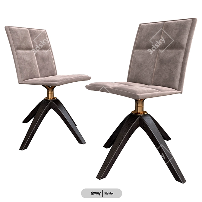 Modern NAOS STARWOOD Chair 3D model image 1