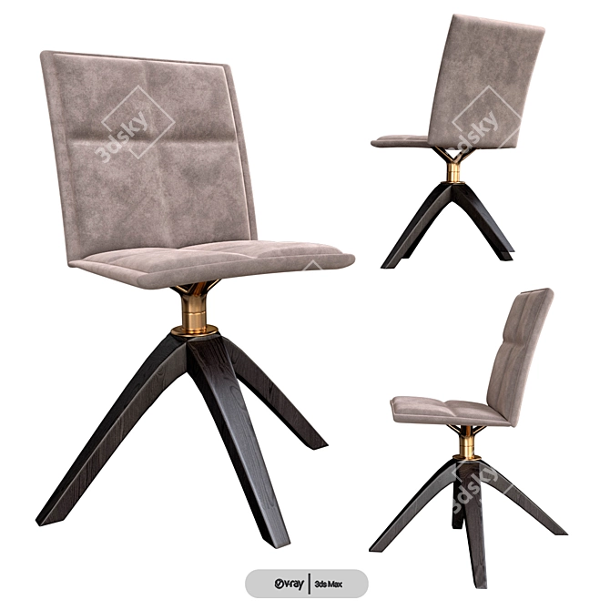 Modern NAOS STARWOOD Chair 3D model image 3