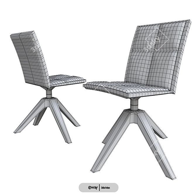 Modern NAOS STARWOOD Chair 3D model image 4