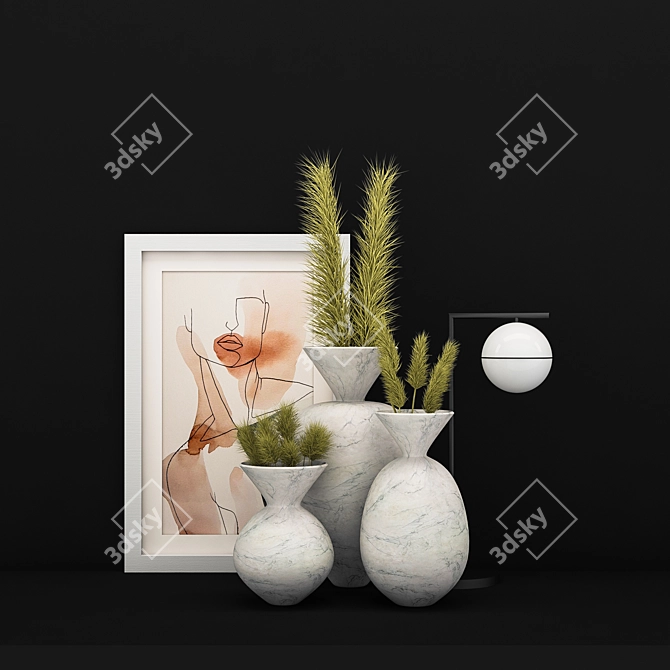 Elegant Decor Set - Polys: 337,341 3D model image 1