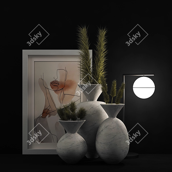 Elegant Decor Set - Polys: 337,341 3D model image 4