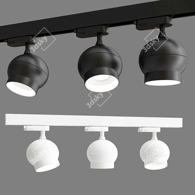 Sleek Ogle Ceiling Lamp 3D model image 1