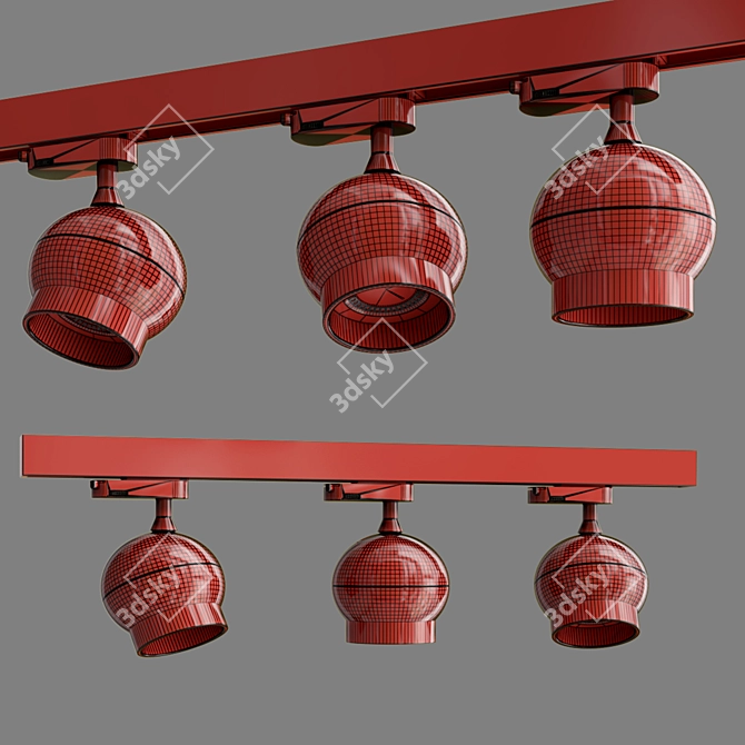 Sleek Ogle Ceiling Lamp 3D model image 3