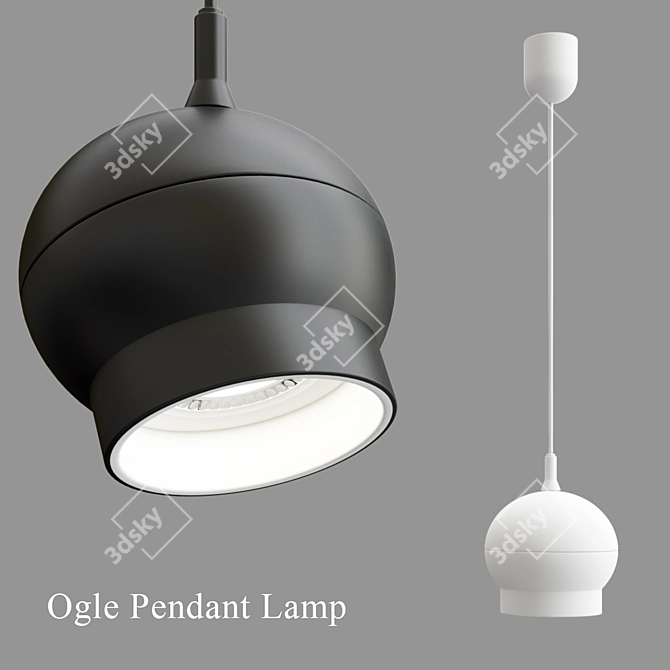 Modern Ogle Pendant Lamp 3D model image 1