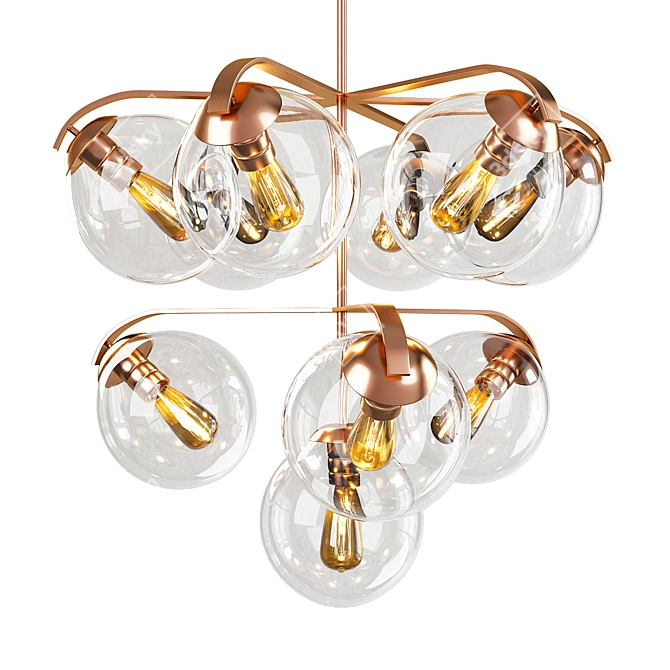 Elegant 10-Light Spotlight Chandelier 3D model image 1