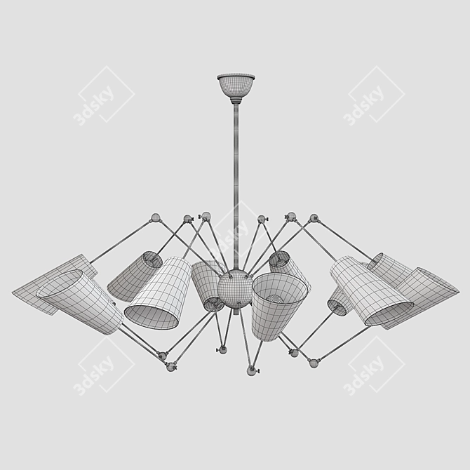 Hudson Valley Buckingham Brass Chandelier 3D model image 2