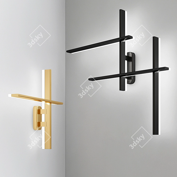 Modern Italian BASONI Wall Light 3D model image 2