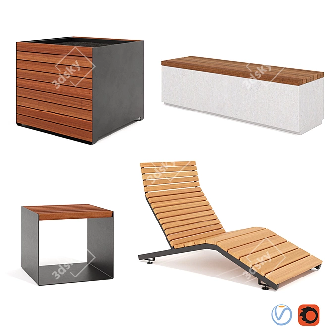 Adanat Outdoor Furniture 3D model image 1