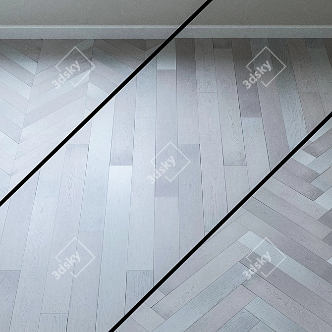 French Oak Parquet Board by Upofloor - Elegant and Durable 3D model image 1