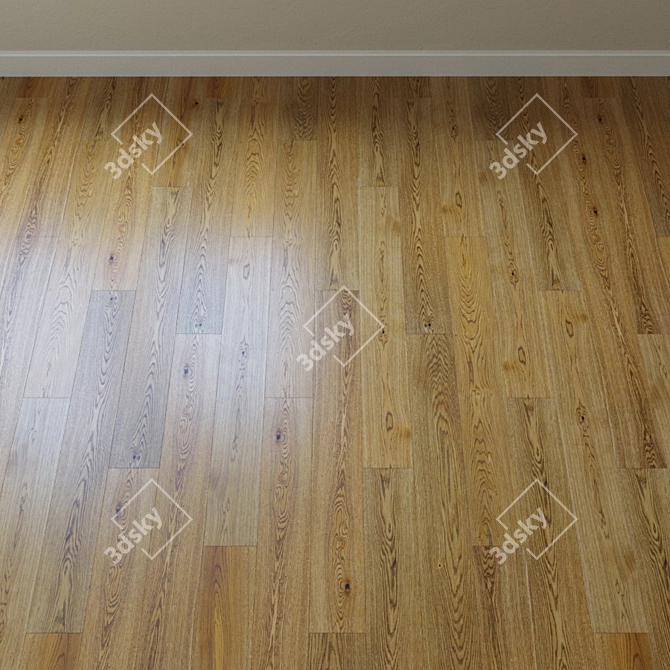 French Oak Parquet Board 3D model image 4