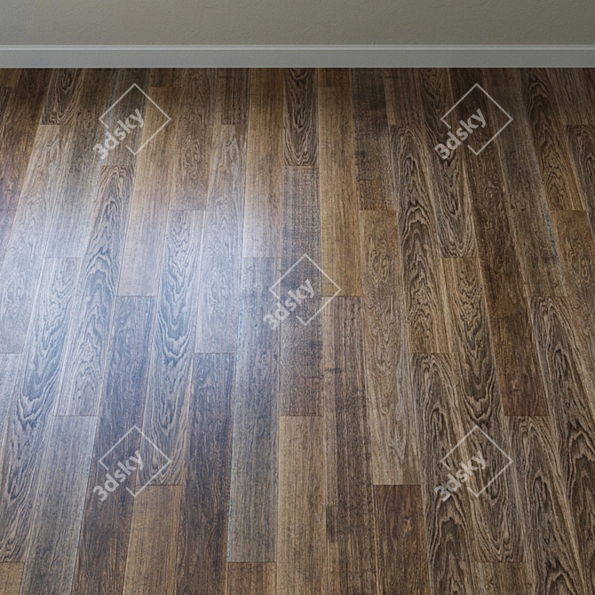 French Oak Chevron Parquet 3D model image 2