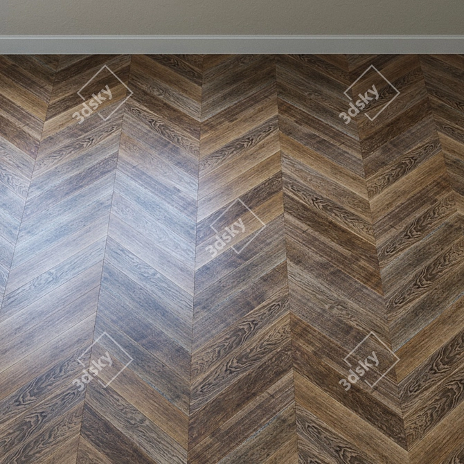 French Oak Chevron Parquet 3D model image 3