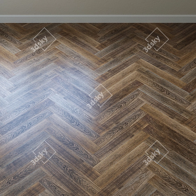 French Oak Chevron Parquet 3D model image 4