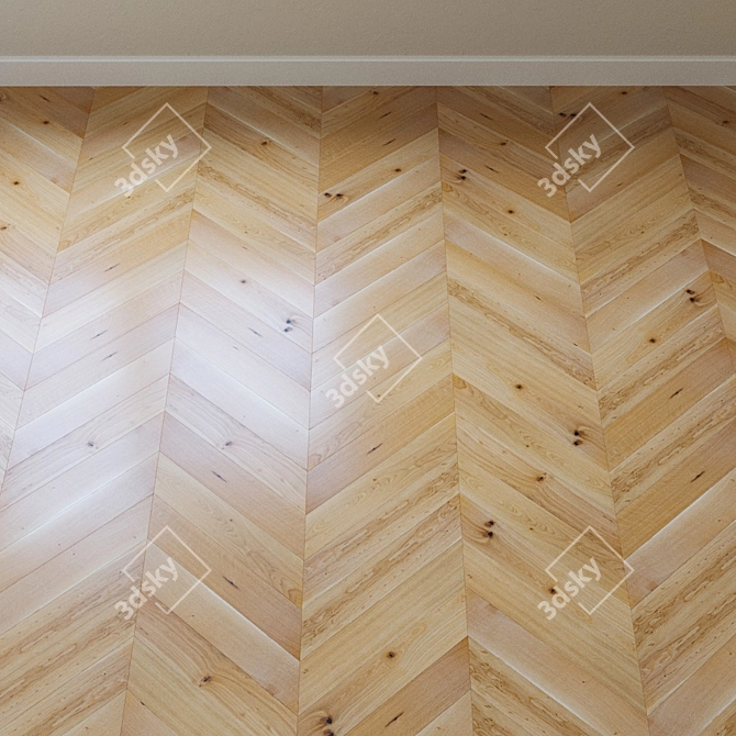 French Oak Chevron Parquet: Upofloor Upofloor 3D model image 2