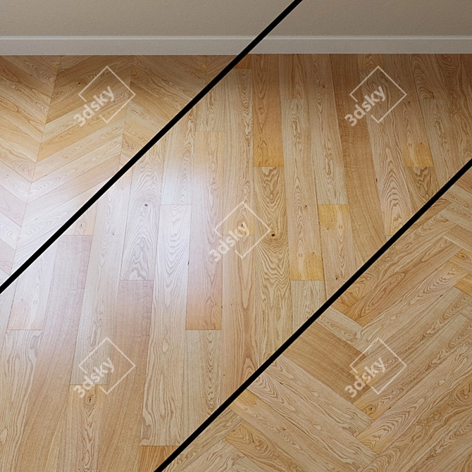 Upofloor Oak Parquet Board 3D model image 1