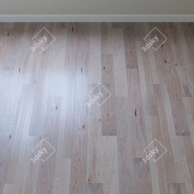 Upofloor Oak Parquet Board: French Christmas Tree Design 3D model image 2