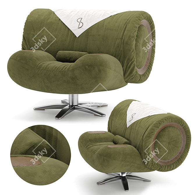 Title: Bolshoi Theater Chair - Modern Classic Design 3D model image 1
