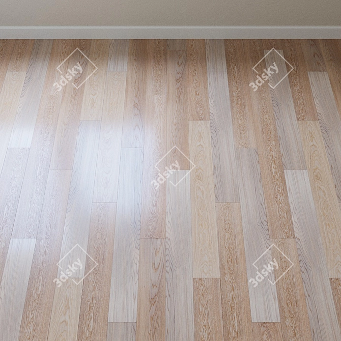 Elegant Oak Parquet Board 3D model image 2