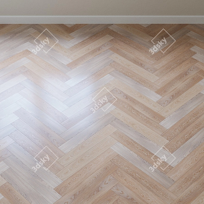 Elegant Oak Parquet Board 3D model image 3