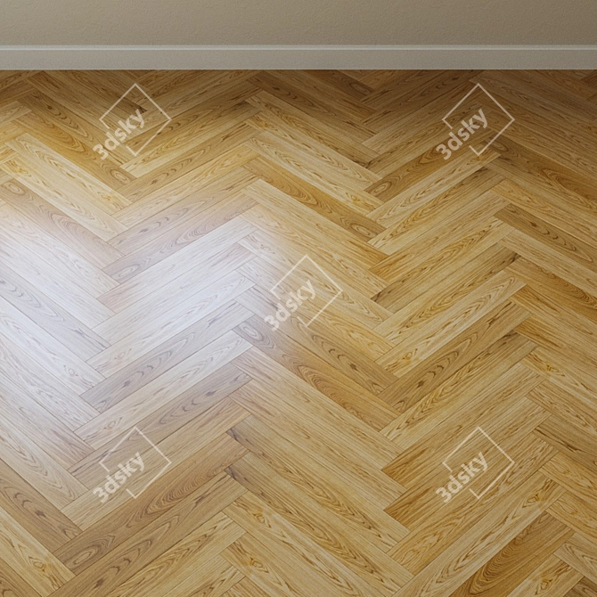 Upofloor Oak Parquet Board 3D model image 3