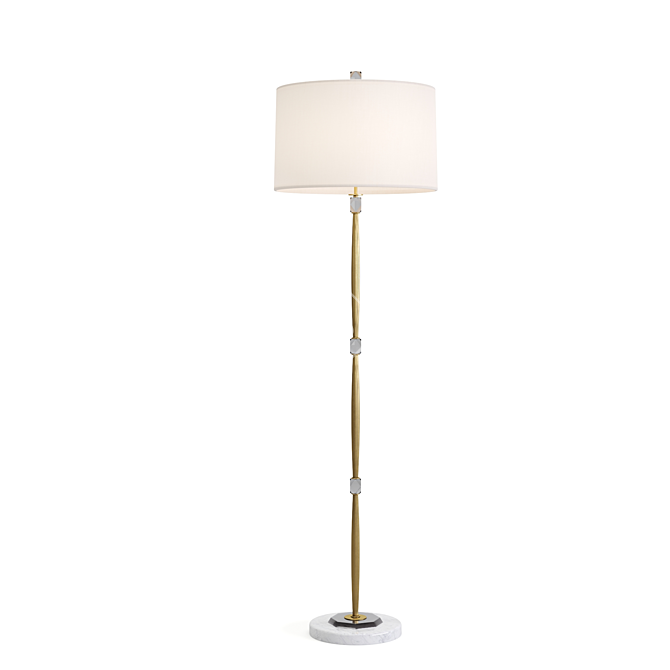 Vintage-inspired Barnes Floor Lamp 3D model image 1