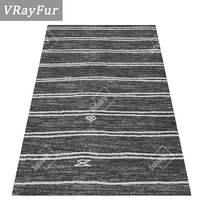 Premium Quality 3-Piece Carpet Set 3D model image 2