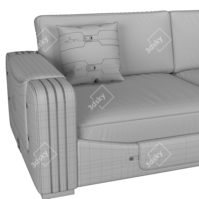 Elegant Formenti 3-Seat Sofa 3D model image 5