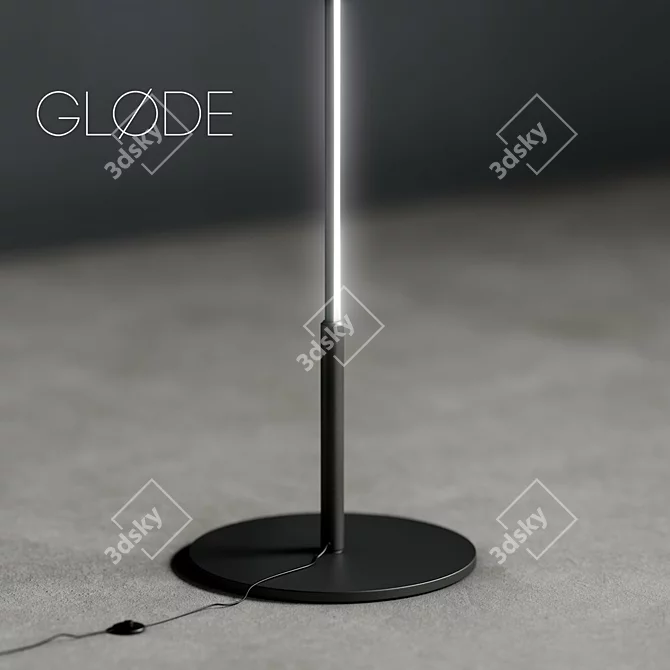 Sleek Aluminum LED Floor Lamp 3D model image 5