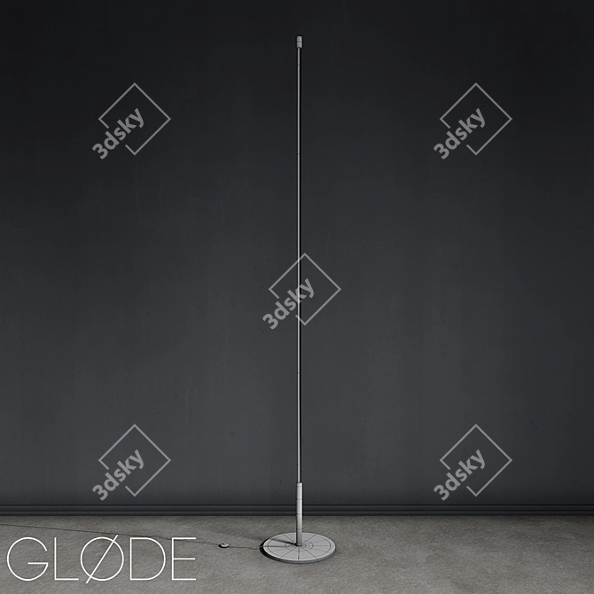 Sleek Aluminum LED Floor Lamp 3D model image 6