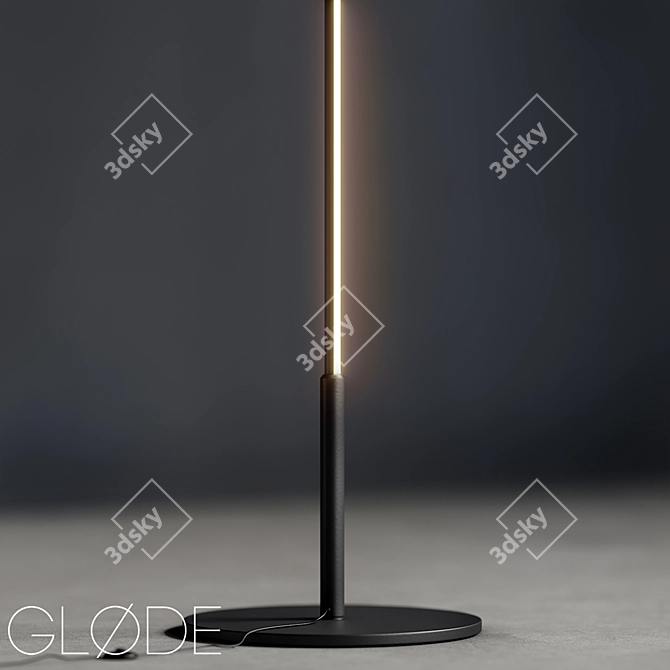 Sleek Aluminum LED Floor Lamp 3D model image 10