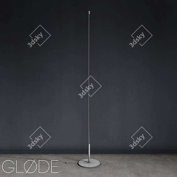 Sleek Aluminum LED Floor Lamp 3D model image 12