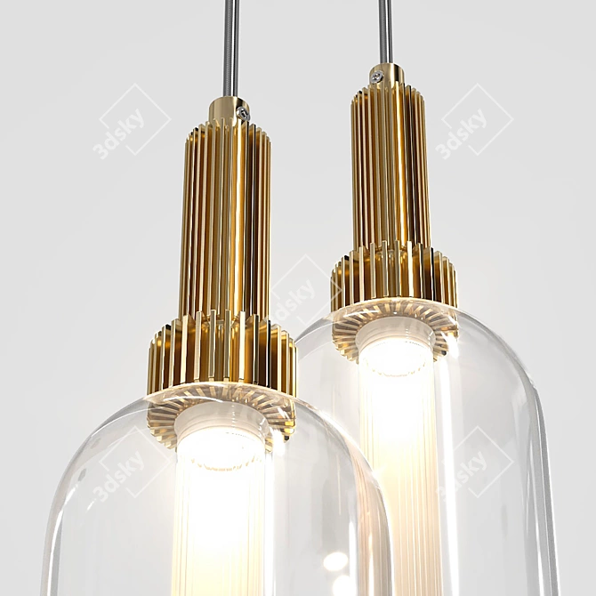 Golden Sub Pendant Lamp | Designer Collection 3D model image 2