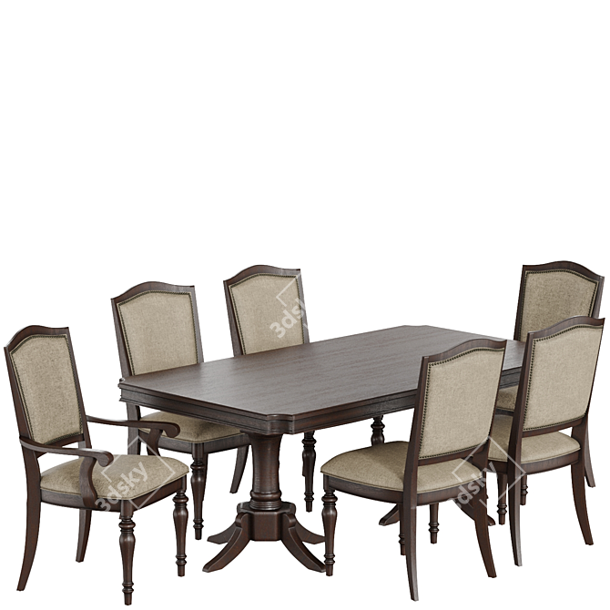 Elegant Dining Set: Wayfair Rheems Collection 3D model image 4